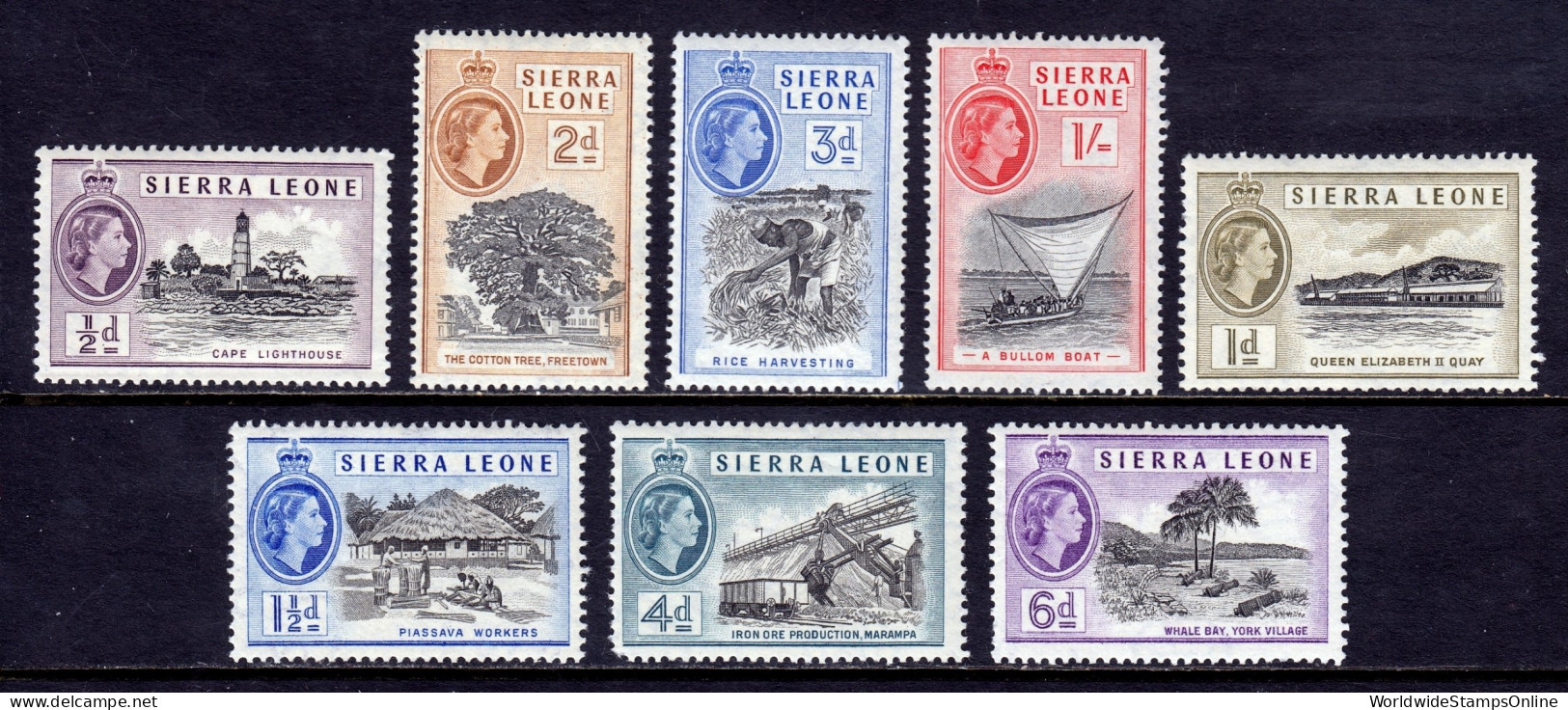 Sierra Leone - Scott #195//202 - MH  - Short Set - SCV $10 - Sierra Leona (...-1960)