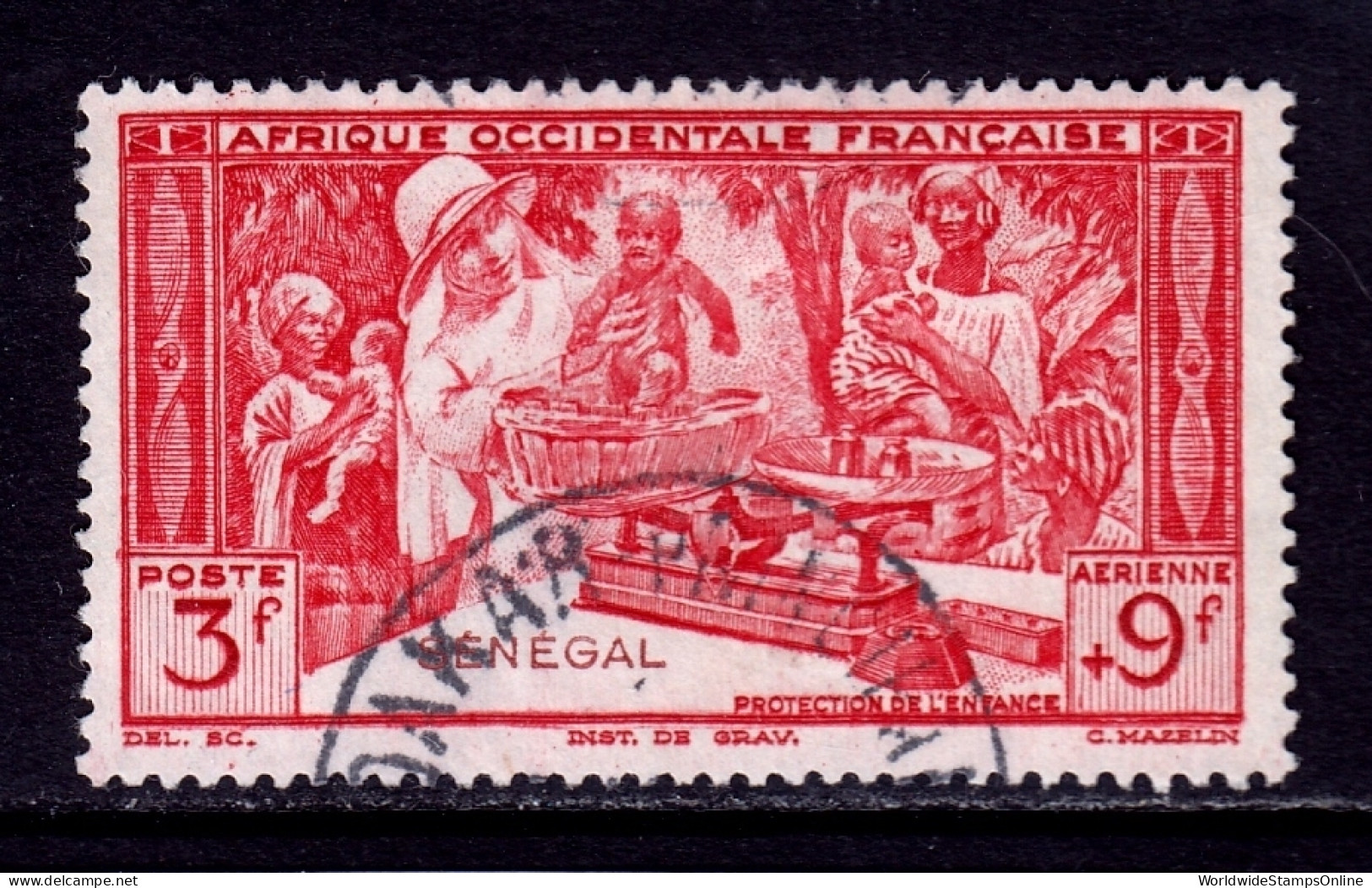 Senegal - Scott #CB4 - Used - SCV $6.50 - Aéreo