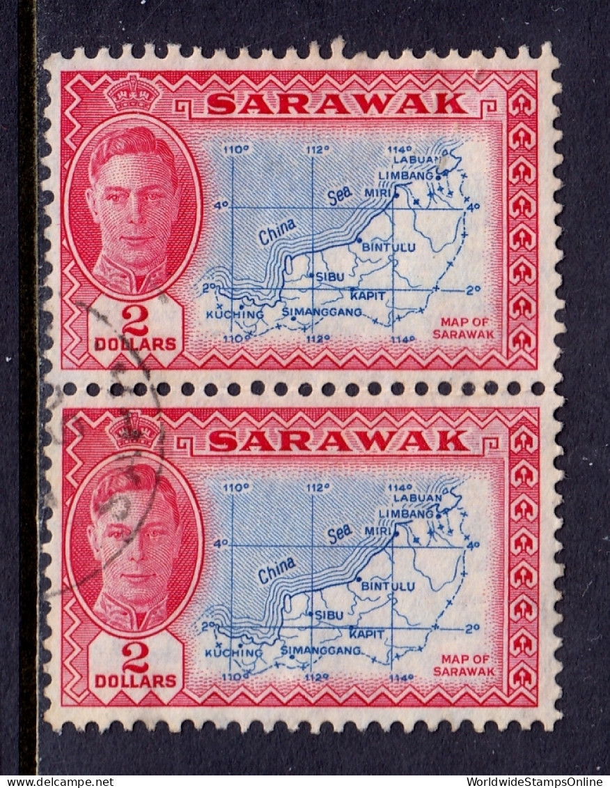 Sarawak - Scott #193 - Pair - Used - See Description - SCV $37 - Sarawak (...-1963)