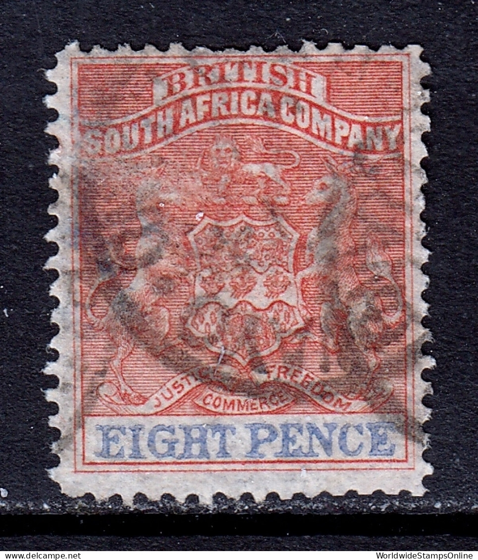 Rhodesia - Scott #8 - Used - Watermarked, Crayon On Reverse - SCV $24 - Rhodesia Del Sud (...-1964)