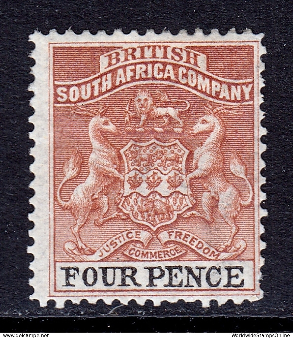 Rhodesia - Scott #5 - MH - Watermarked, A Couple Of Short Perfs - SCV $47 - Southern Rhodesia (...-1964)