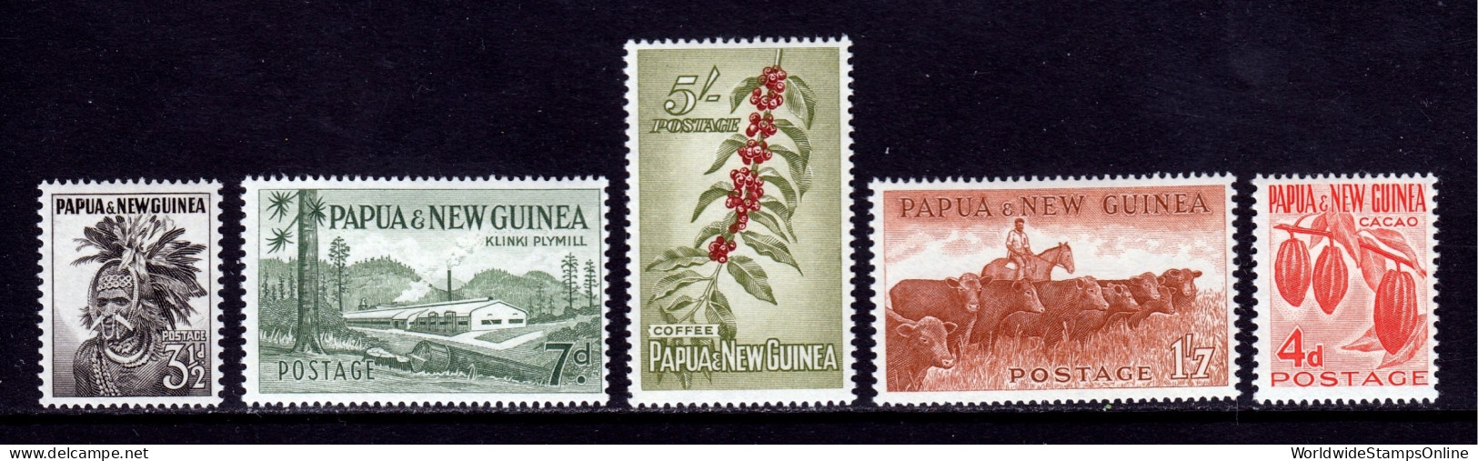 Papua New Guinea - Scott #139//146 - MH - Short Set - SCV $60 - Papouasie-Nouvelle-Guinée