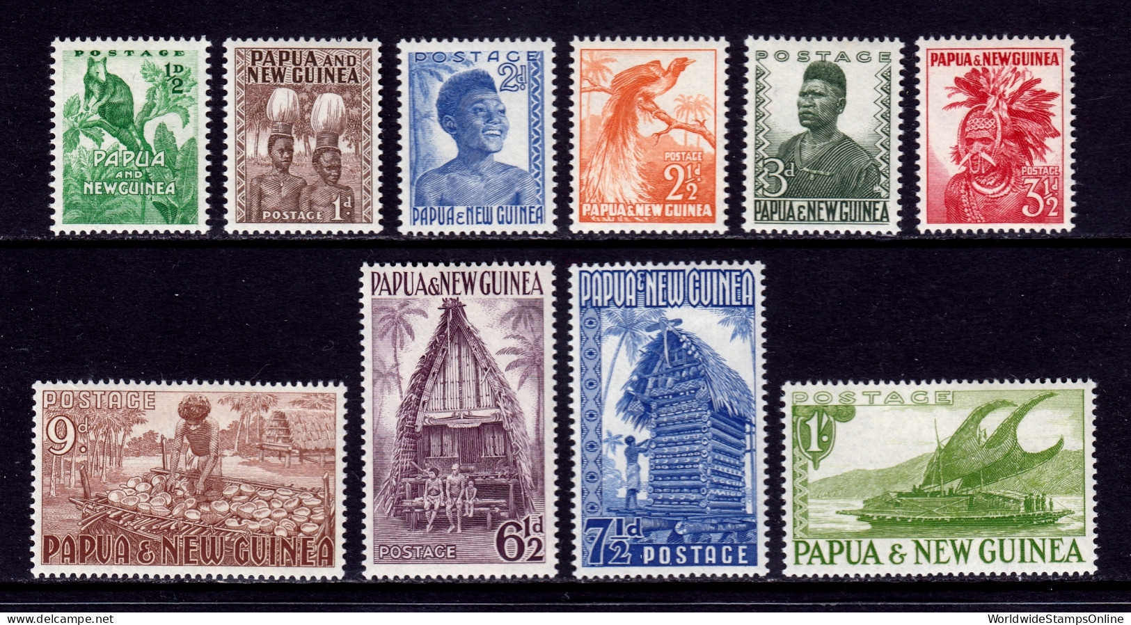 Papua New Guinea - Scott #122//131 - MH - Pencil/rev. On #122 - SCV $11 - Papouasie-Nouvelle-Guinée