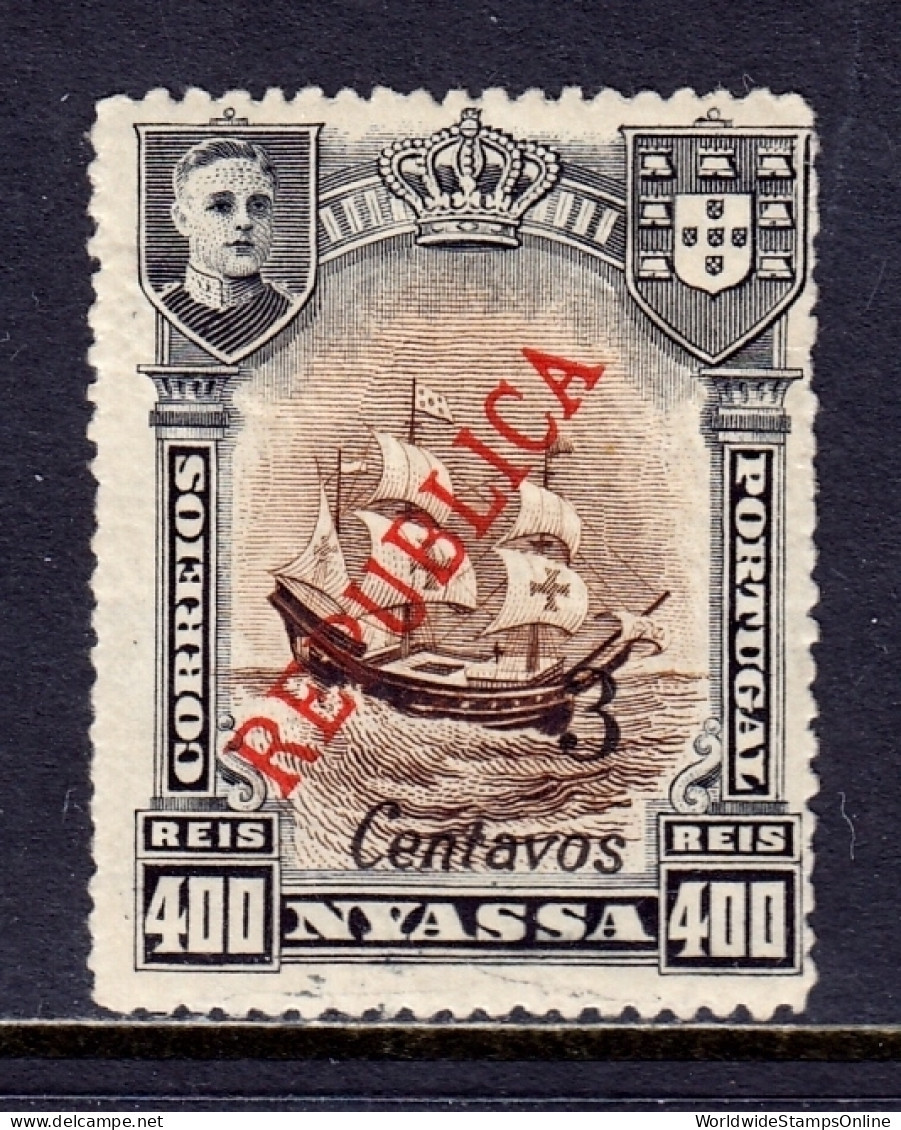 Nyassa - Scott #88 - Lisbon Surcharge - MH - Some Soiling, Sh. Perfs - SCV $5.00 - Nyasaland