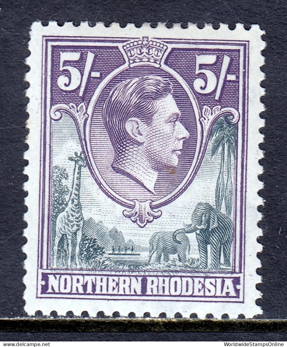 Northern Rhodesia - Scott #43 - MH - A Few Short Perfs - SCV $15 - Nordrhodesien (...-1963)