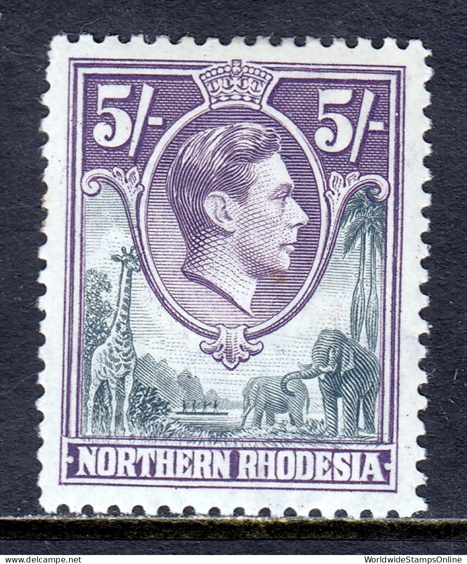 Northern Rhodesia - Scott #43 - MH - A Few Short Perfs - SCV $15 - Rhodésie Du Nord (...-1963)