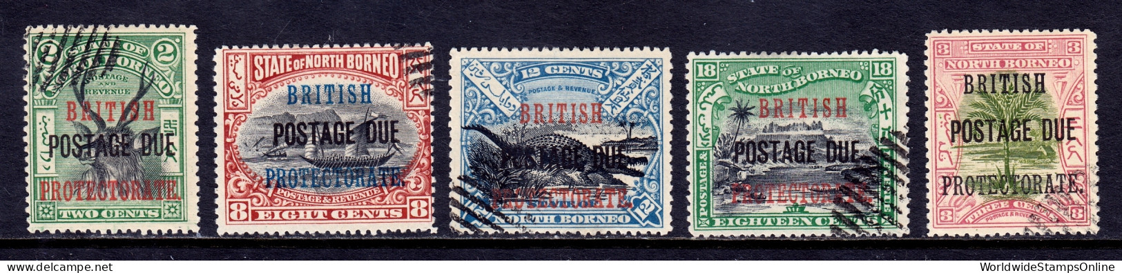 North Borneo - Scott #J21//J30 - Used - SCV $6.40 - Bornéo Du Nord (...-1963)
