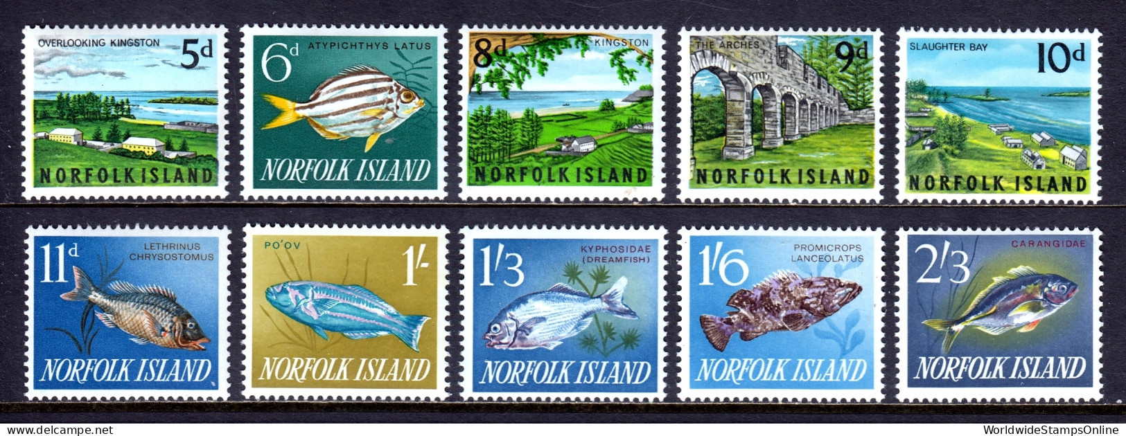 Norfolk Island - Scott #49-60 - MH - Minor Thin #60 - SCV $15 - Isla Norfolk