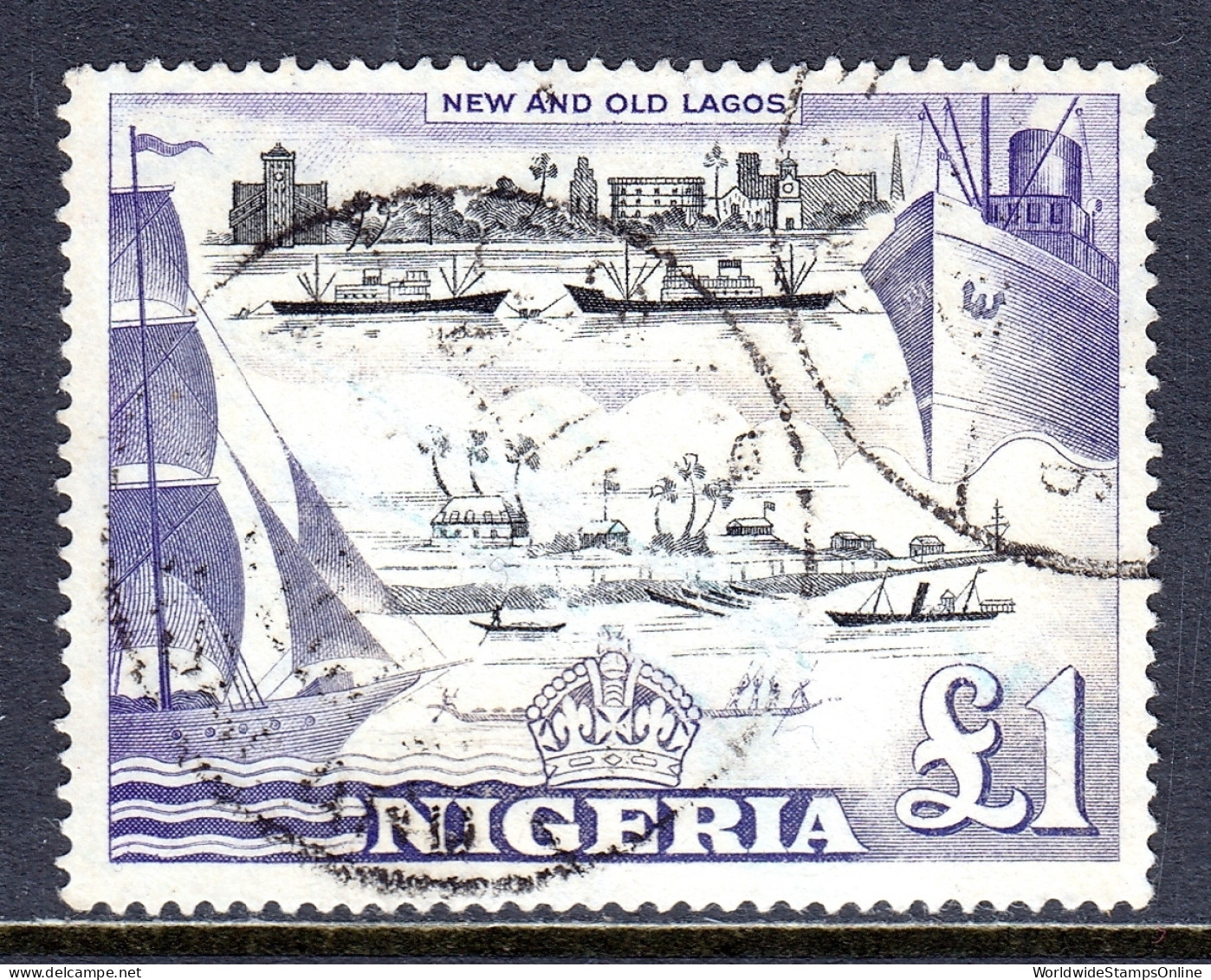 Nigeria - Scott #91 - Used - Pencil/rev. - SCV $16 - Nigeria (...-1960)