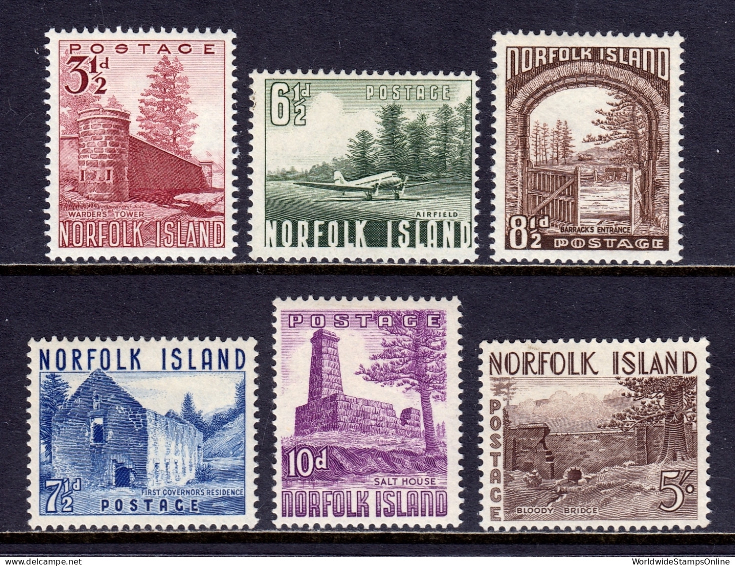 Norfolk Island - Scott #13-18 - MH - See Description - SCV $41 - Isla Norfolk
