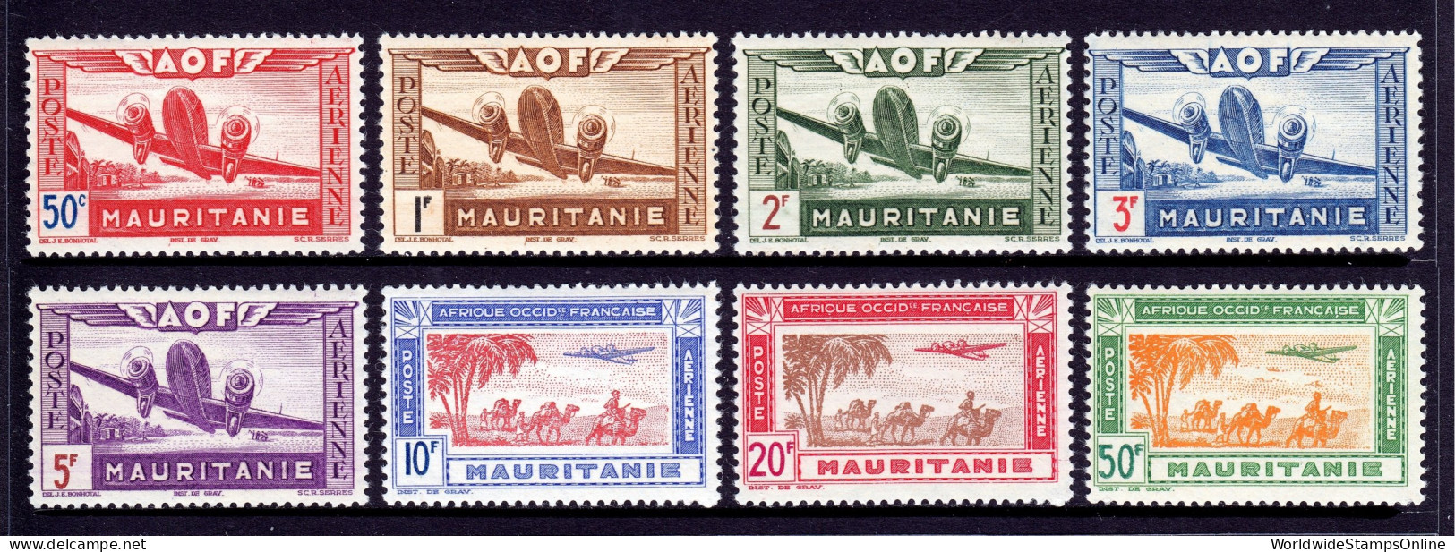 Mauritania - Scott #C6-C13 - MNH - SCV $9.75 - Nuovi