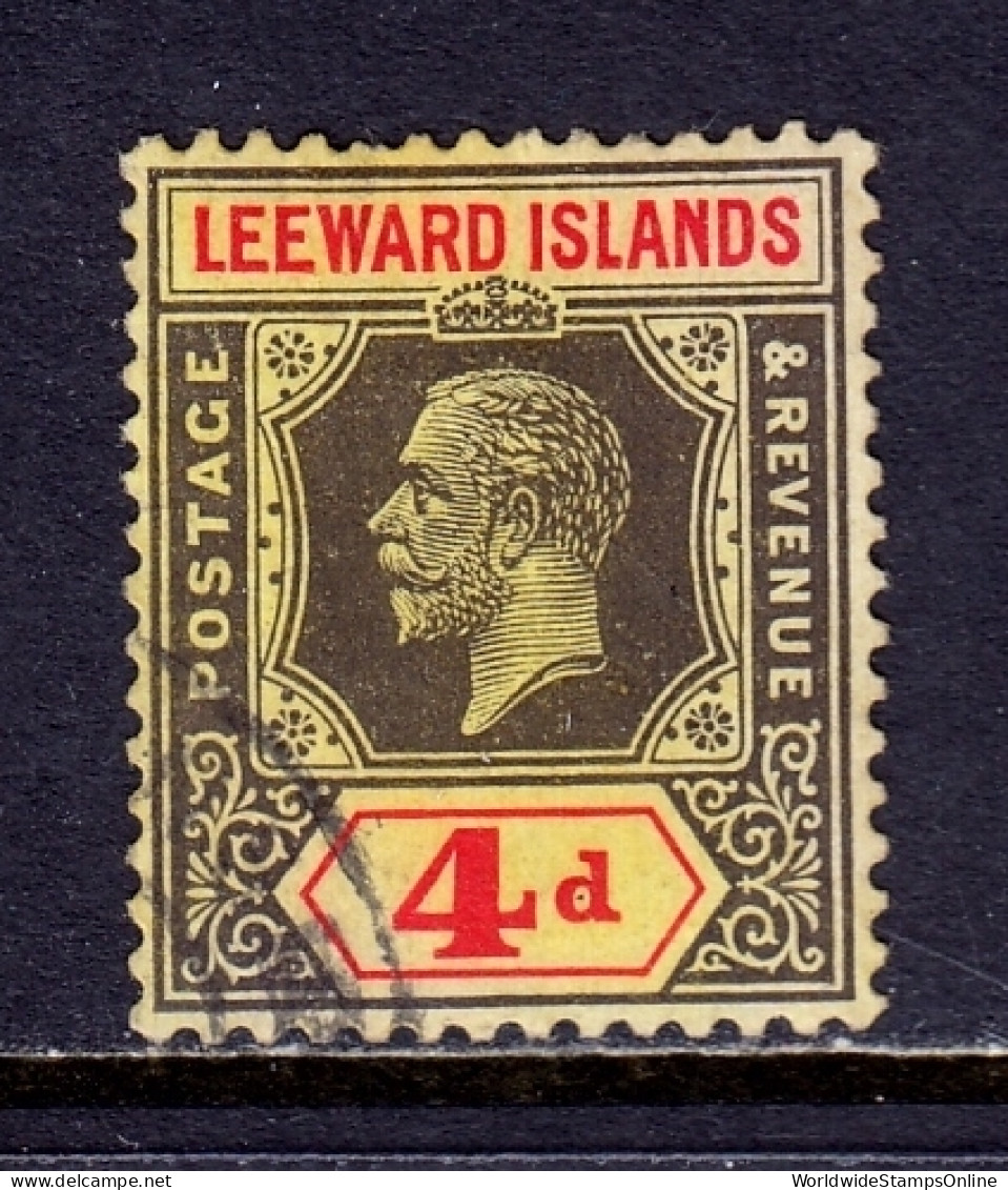 Leeward Islands - Scott #73 - Used - Short Perf, Pencil/rev. - SCV $24 - Leeward  Islands