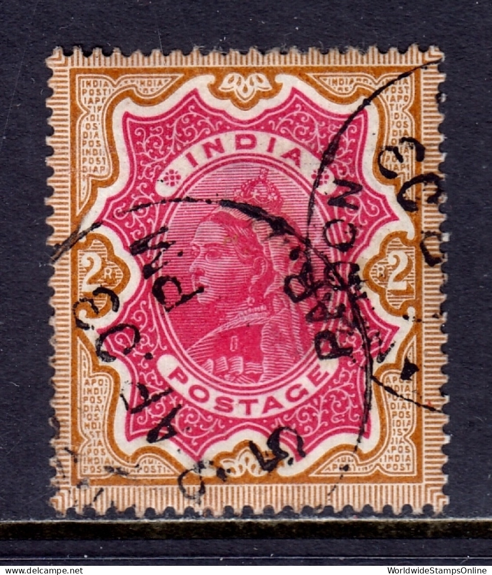 India - Scott #50 - Used - A Bit Of Paper Adhesion/rev. - SCV $10 - 1882-1901 Imperium