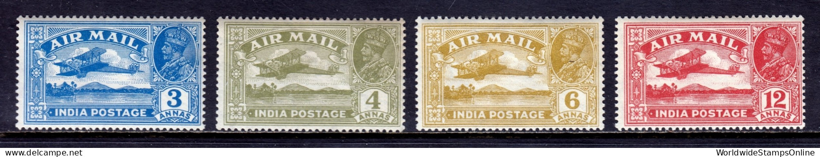 India - Scott #C2//C6 - MH - Pencil/rev. - SCV $27 - 1911-35 Koning George V