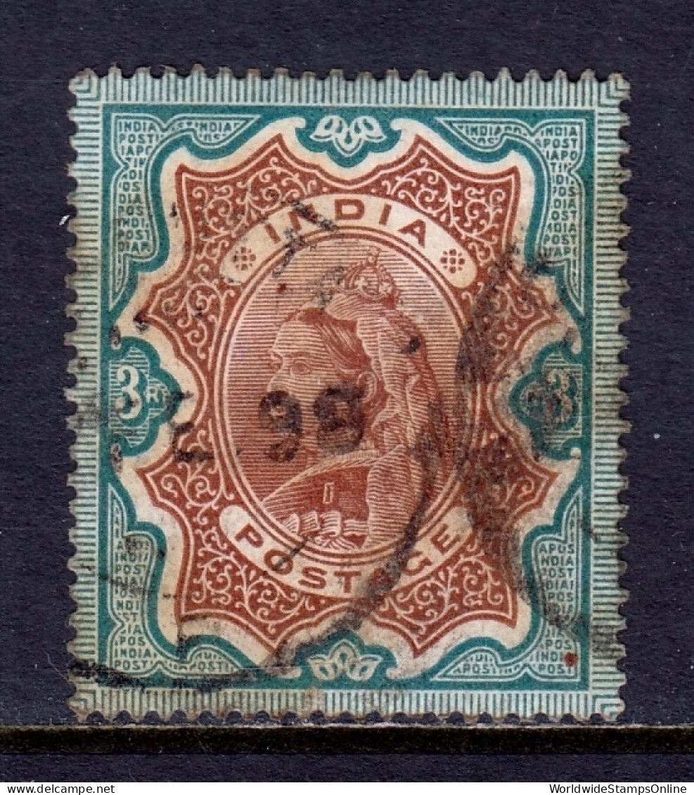 India - Scott #51 - Used - Ink Bleed In Cancel - SCV $11 - 1882-1901 Empire