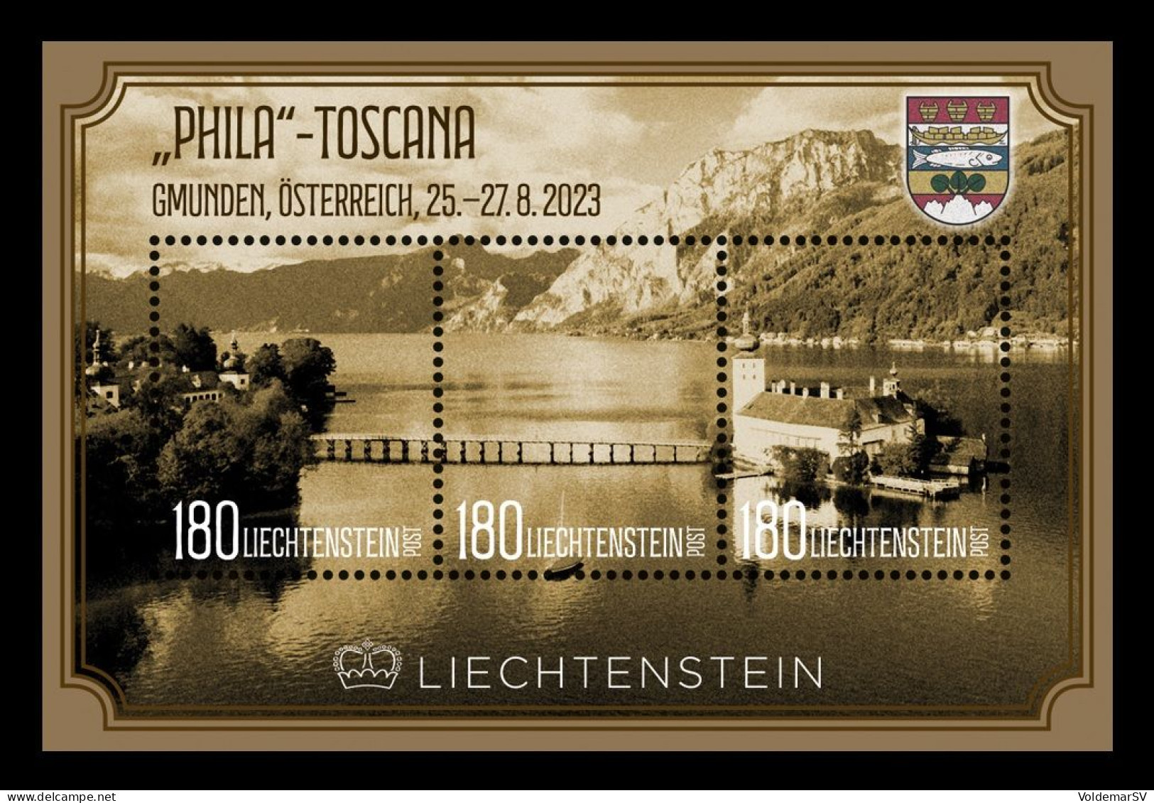 Liechtenstein (die.Marke) 2023 #294 (Bl.17) Philatelic Exhibition In Gmunden MNH ** - Unused Stamps