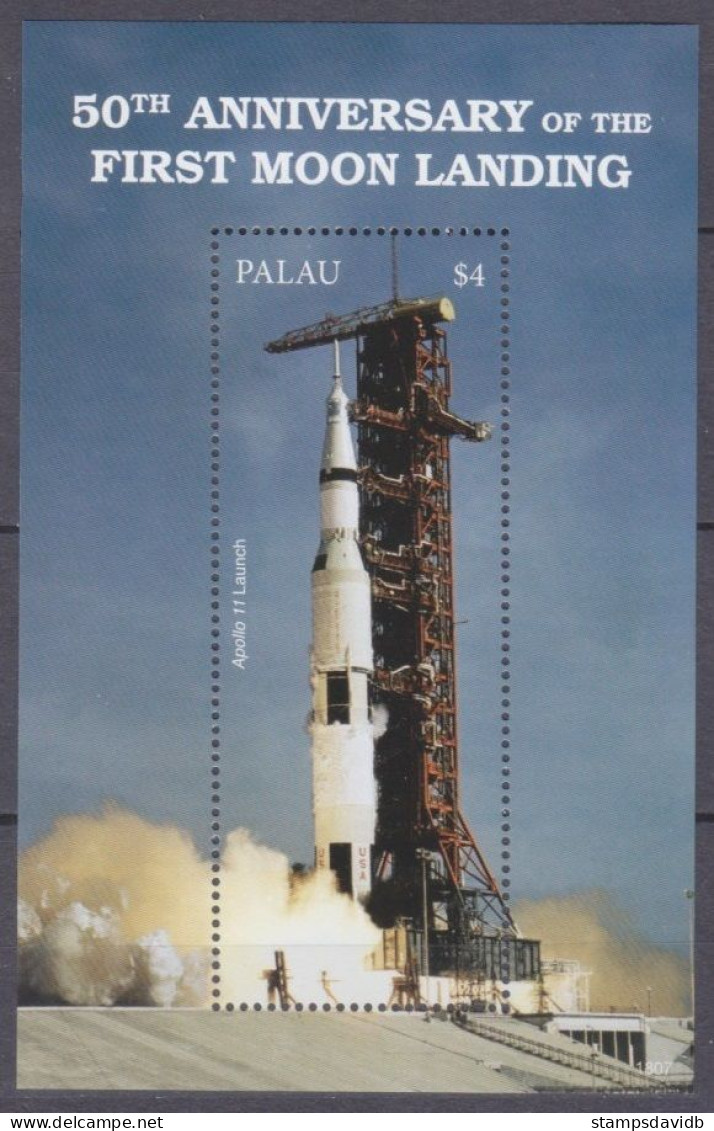 2018 Palau 4086/B378 50 Years Of Apollo 11 Moon Landing 7,50 € - Oceania