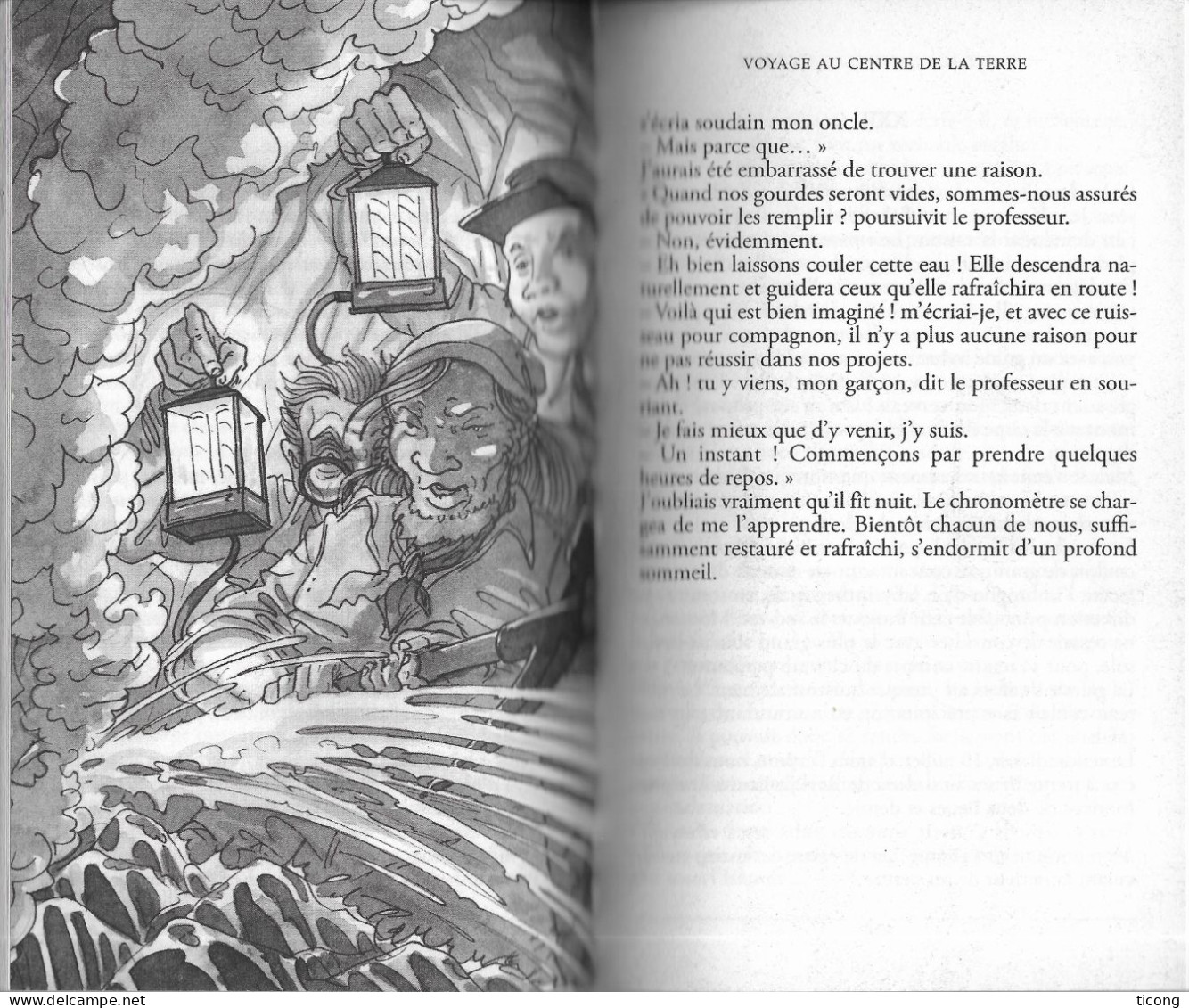 JULES VERNE - VOYAGE AU CENTRE DE LA TERRE, ADAPTATION DE KARINE TOURNADE, ILLLUSTRATIONS DE YANN COUVIN, VOIR LES SCANS - Adventure