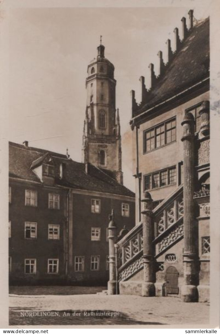 54837 - Nördlingen - An Der Rathaustreppe - 1935 - Noerdlingen