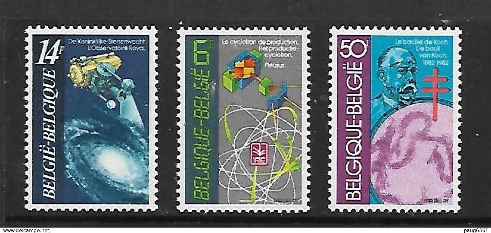 BELGIQUE 1982 SCIENCES YVERT N°2036/2038 NEUF MNH** - Otros & Sin Clasificación