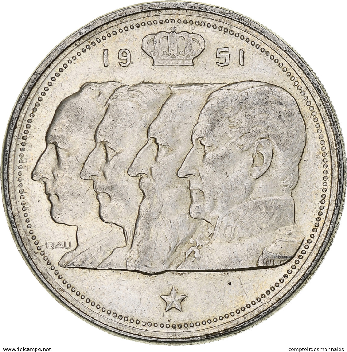 Belgique, Baudouin, 100 Frank, 1951, Bruxelles, Argent, TTB, KM:139 - 100 Franc