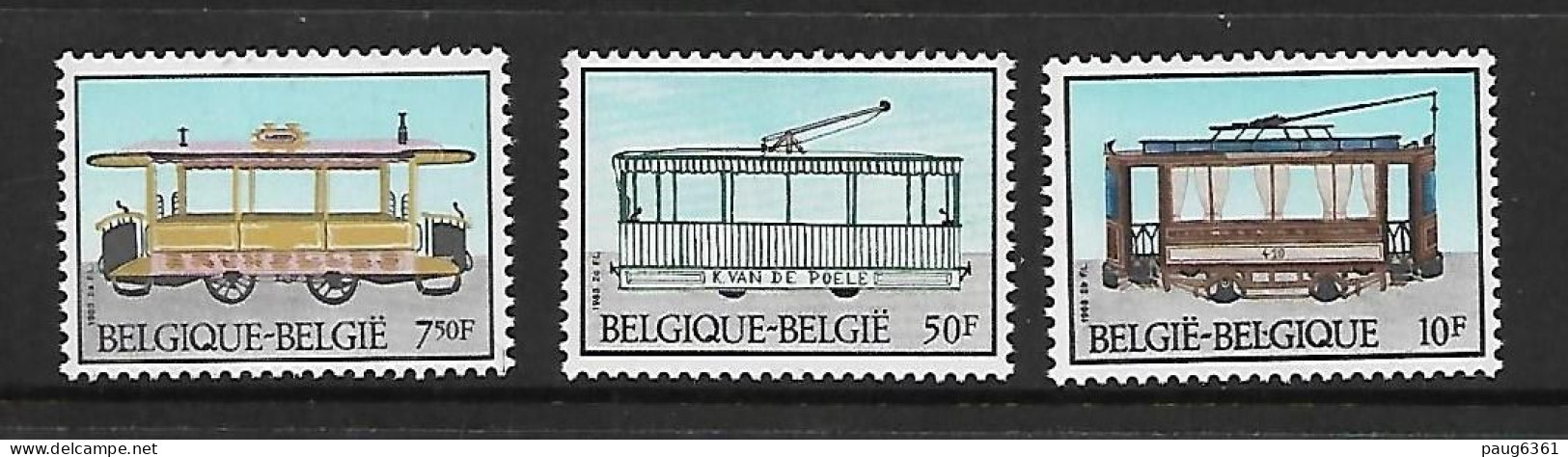 BELGIQUE 1983 TRAMWAYS YVERT N°2079/2081 NEUF MNH** - Strassenbahnen