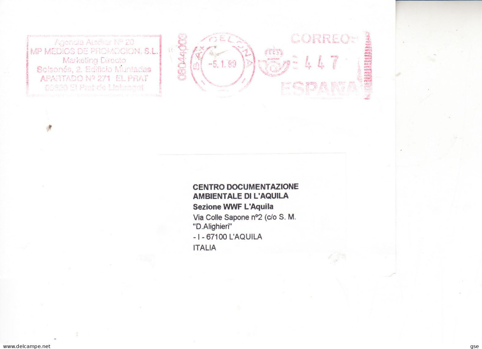 SPAGNA  1999 - Etichetta - Agenzia Di Marketing - Other & Unclassified