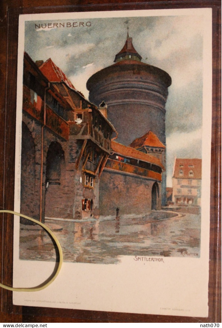 Ak CPA 1900's Nürnberg Gruss Aus Deutsches Reich Nuremberg Litho Spittler Thor Spittlertor - Nuernberg