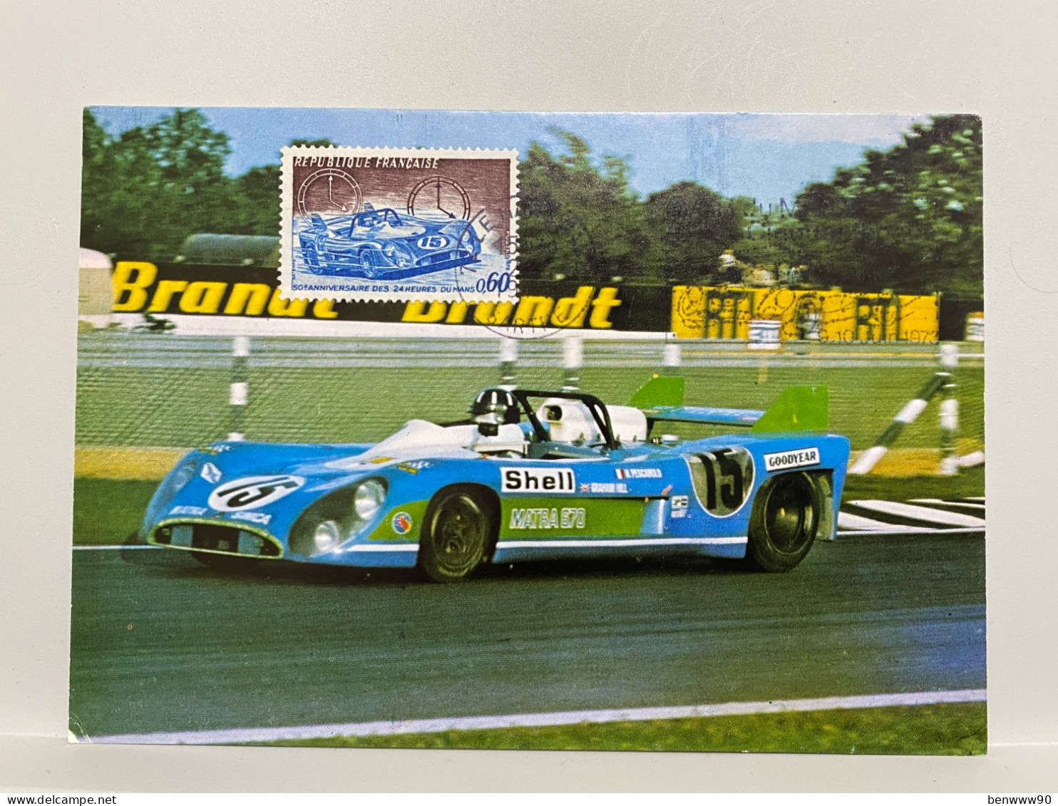 CARTE MAXIMUM 1973 MATRA 15 AYANT REMPORTE LES 24 H DU MANS, Motorsport, Rally Racing, Sport Postcard - Rally Racing