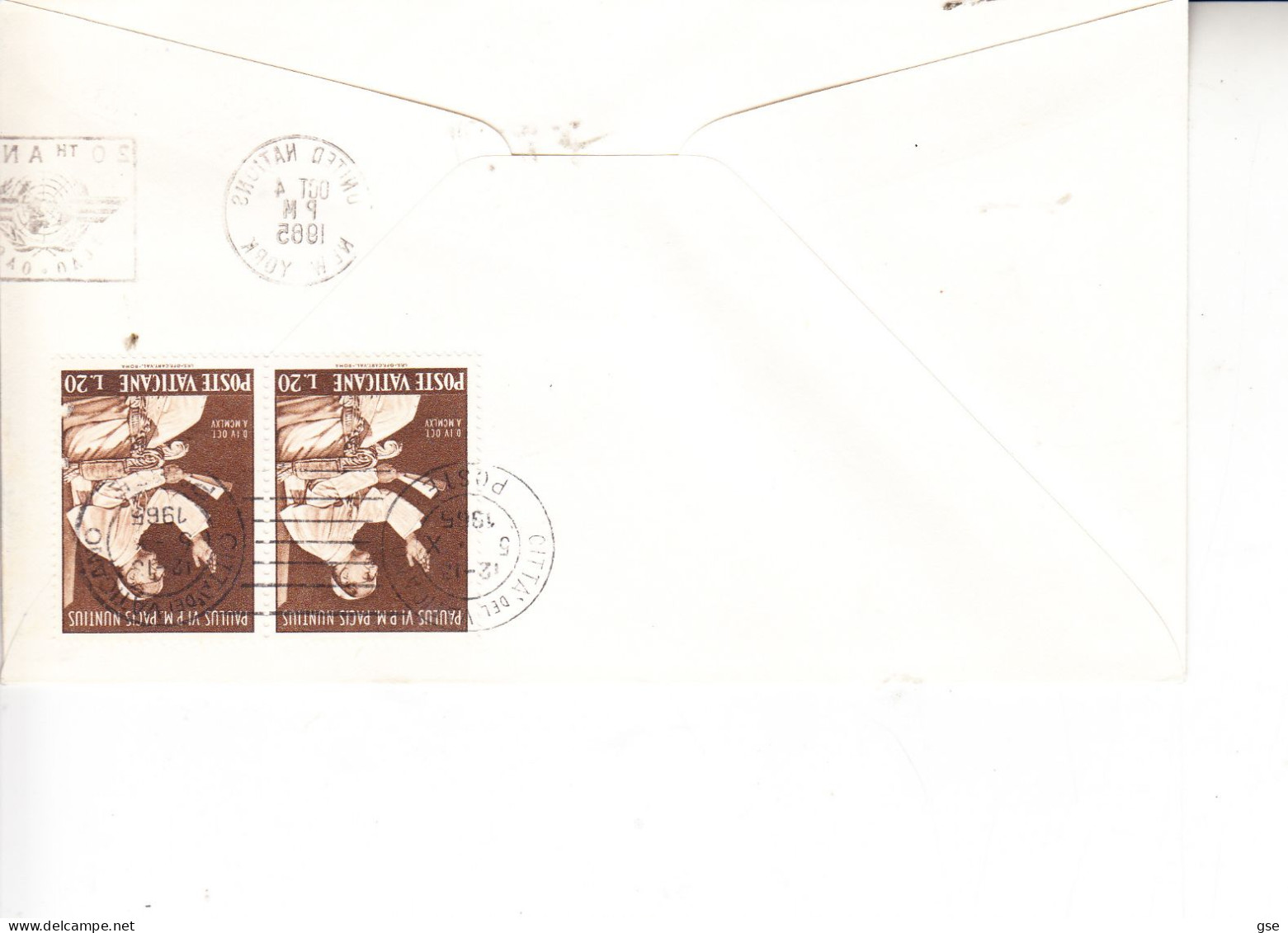 NAZIONI UNITE  1985 -  Viaggio  Papa - Covers & Documents