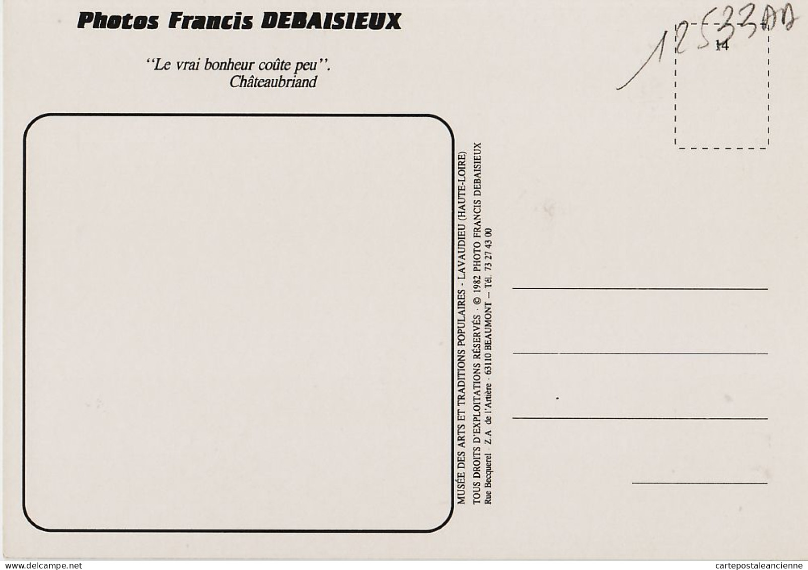 19122 / Scène Paysanne Un VRAI BONHEUR COUTE PEU Repas Paysannes Interieur Ferme 1982 BEAUMONT Photo DEBAISIEUX 14 C - Fermes