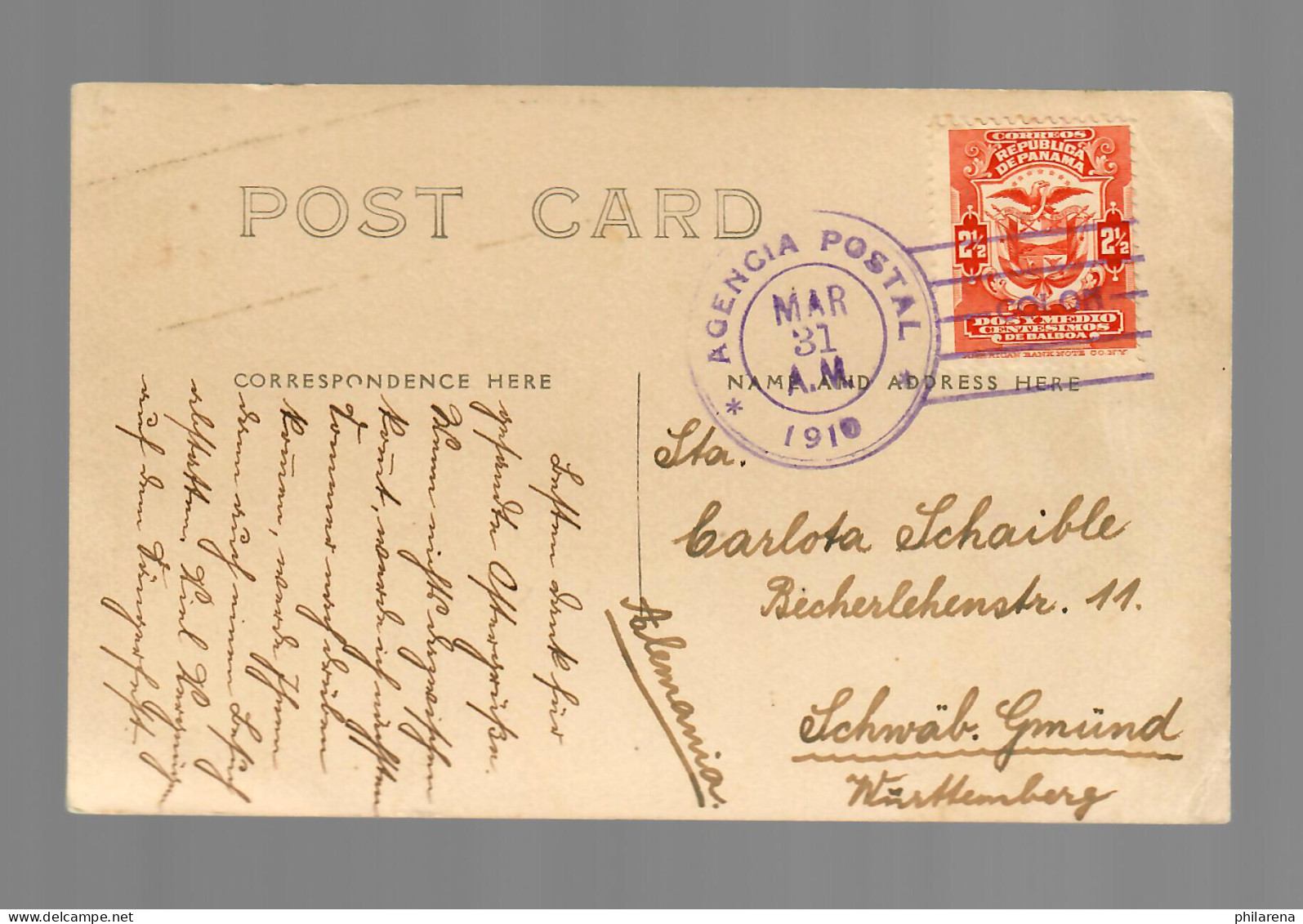 Photo Post Card 1910 Working Canal To Schwäbisch Gmünd - Panama