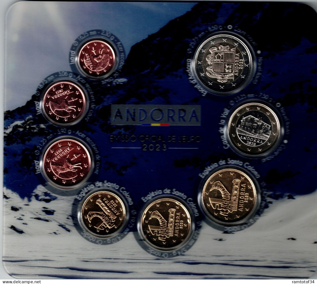 2023 ANDORRE - Coffret BU (8 Pièces) Série Monnaies Euro Andorra - Andorre