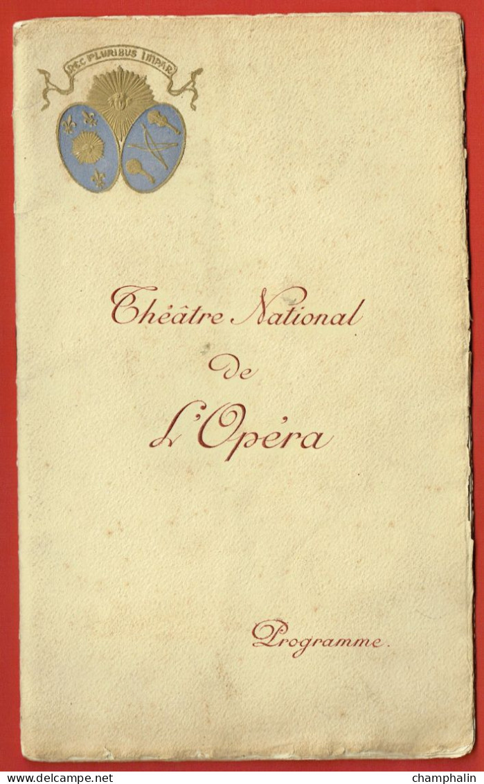 Théâtre National De L'Opéra à Paris (75) - Roméo Et Juliette - Opéra De J. Barbier M. Carré - Musique C. Gounod - 1909 - Programmes