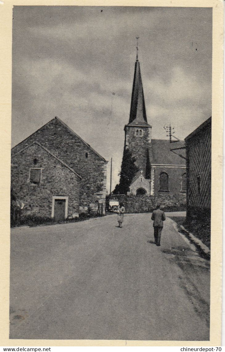 JALHAY   L EGLISE ET ROUTE DE CHAINEUX - Jalhay