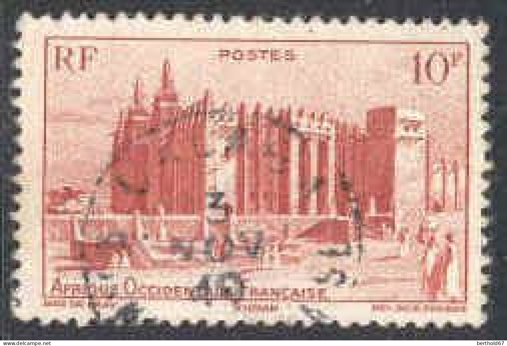 AOF Poste Obl Yv:39 Mi:49 Soudan Grde Mosquée De Djenné (Beau Cachet Rond) - Oblitérés