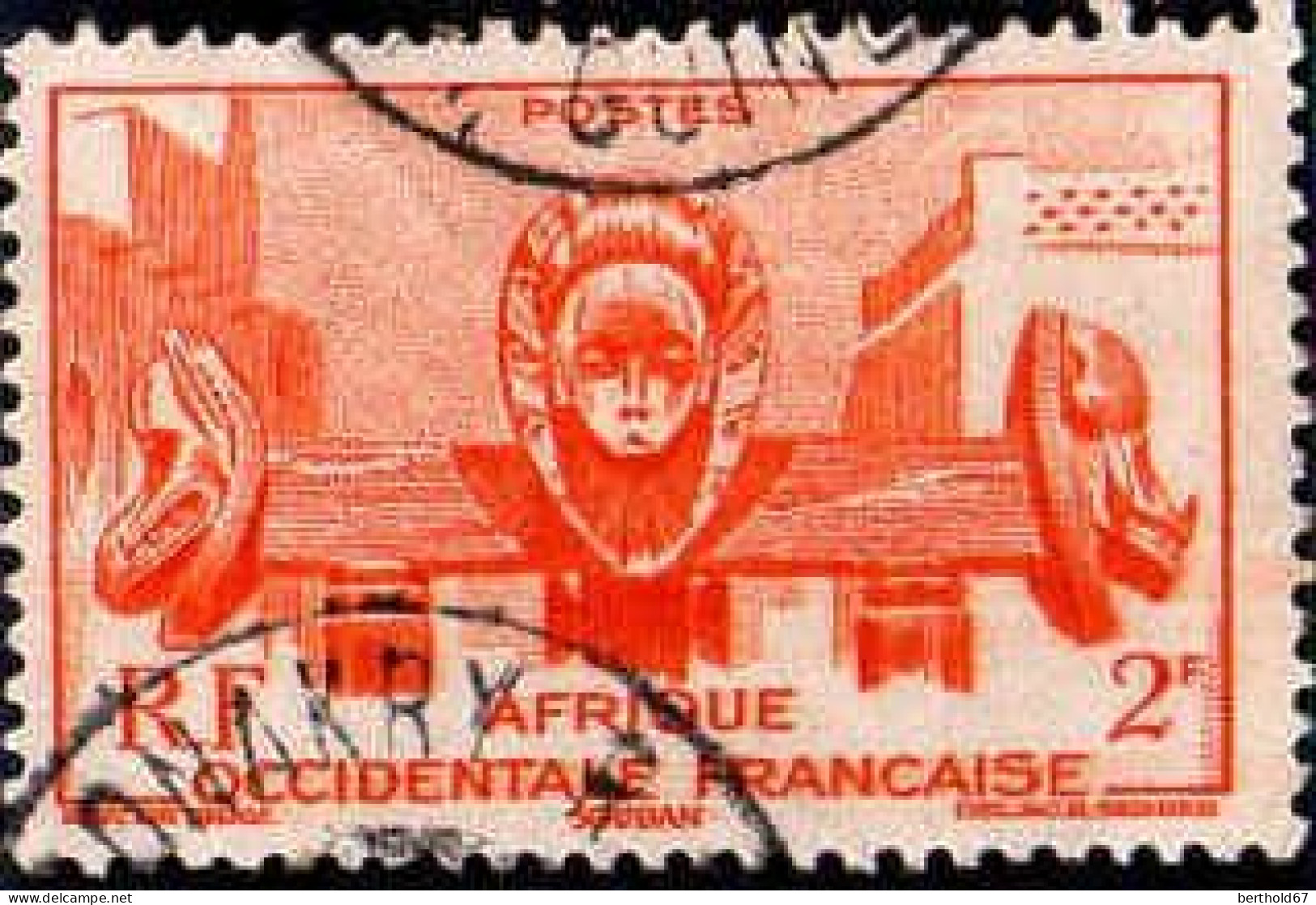AOF Poste Obl Yv:33 Mi:43 Soudan Fontaine D'art Bamako (Beau Cachet Rond) - Oblitérés