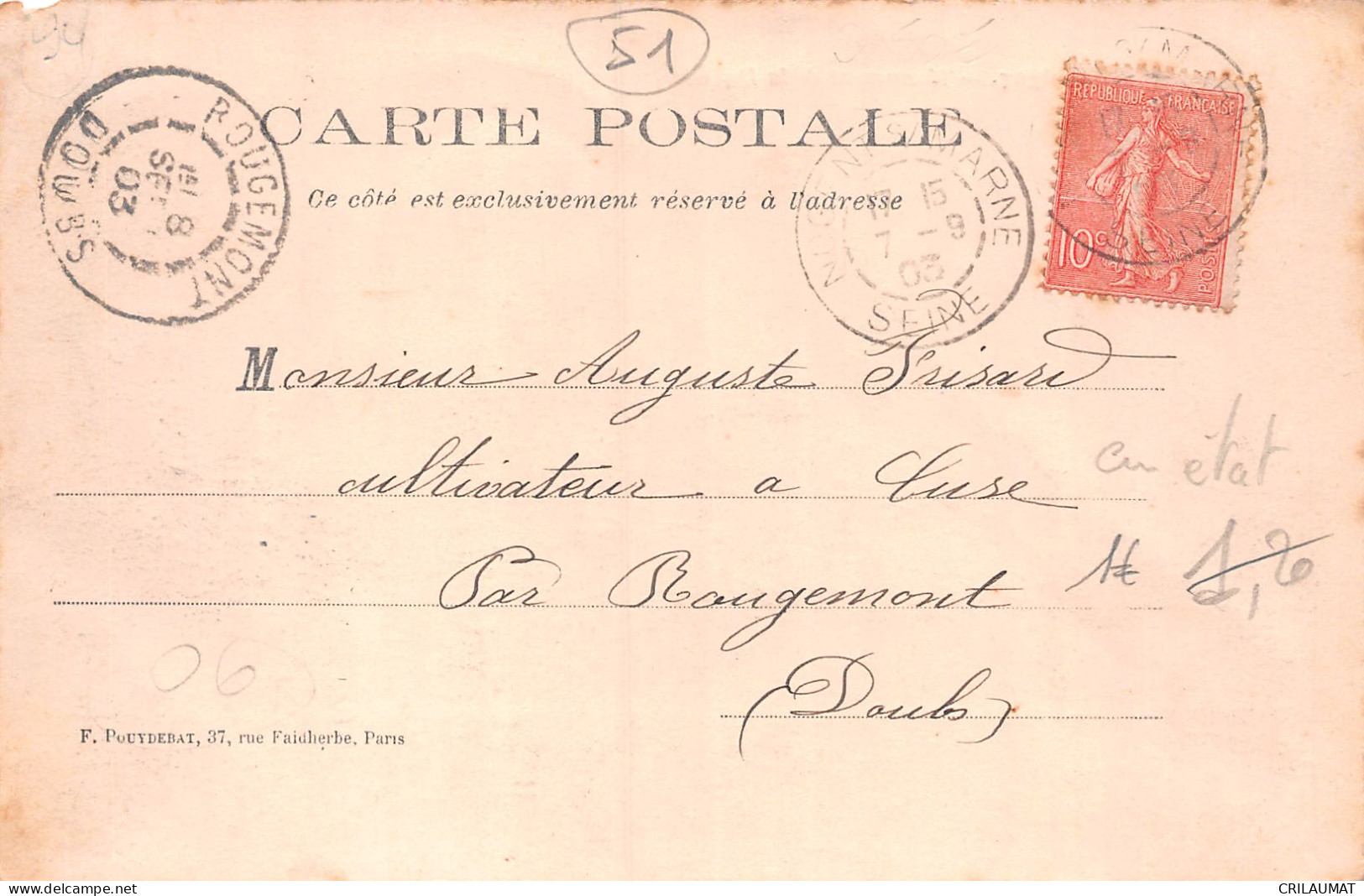 51-CHAMPIGNY-N°T2945-D/0331 - Champigny