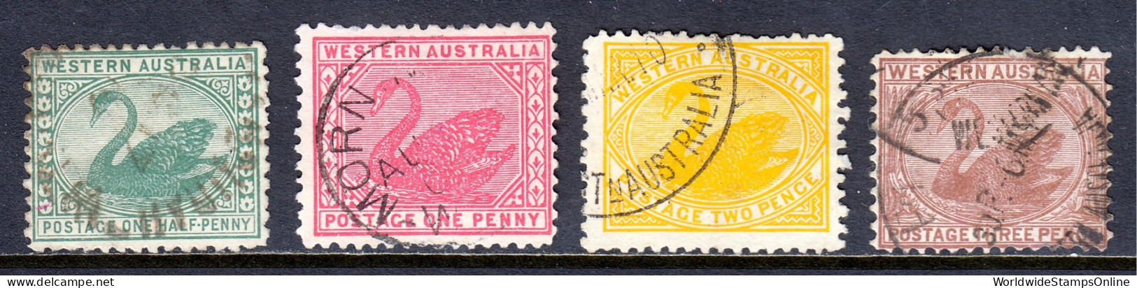 Western Australia - Scott #89//92 - Used - Short Set, See Desc. - SCV $19 - Used Stamps