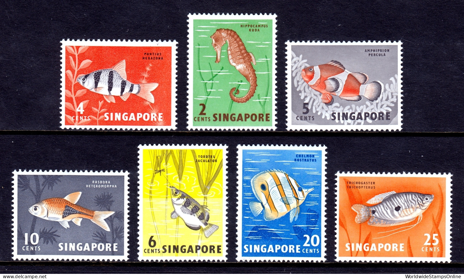 Singapore - Scott #53-59 - MNH - SCV $5.15 - Singapur (1959-...)