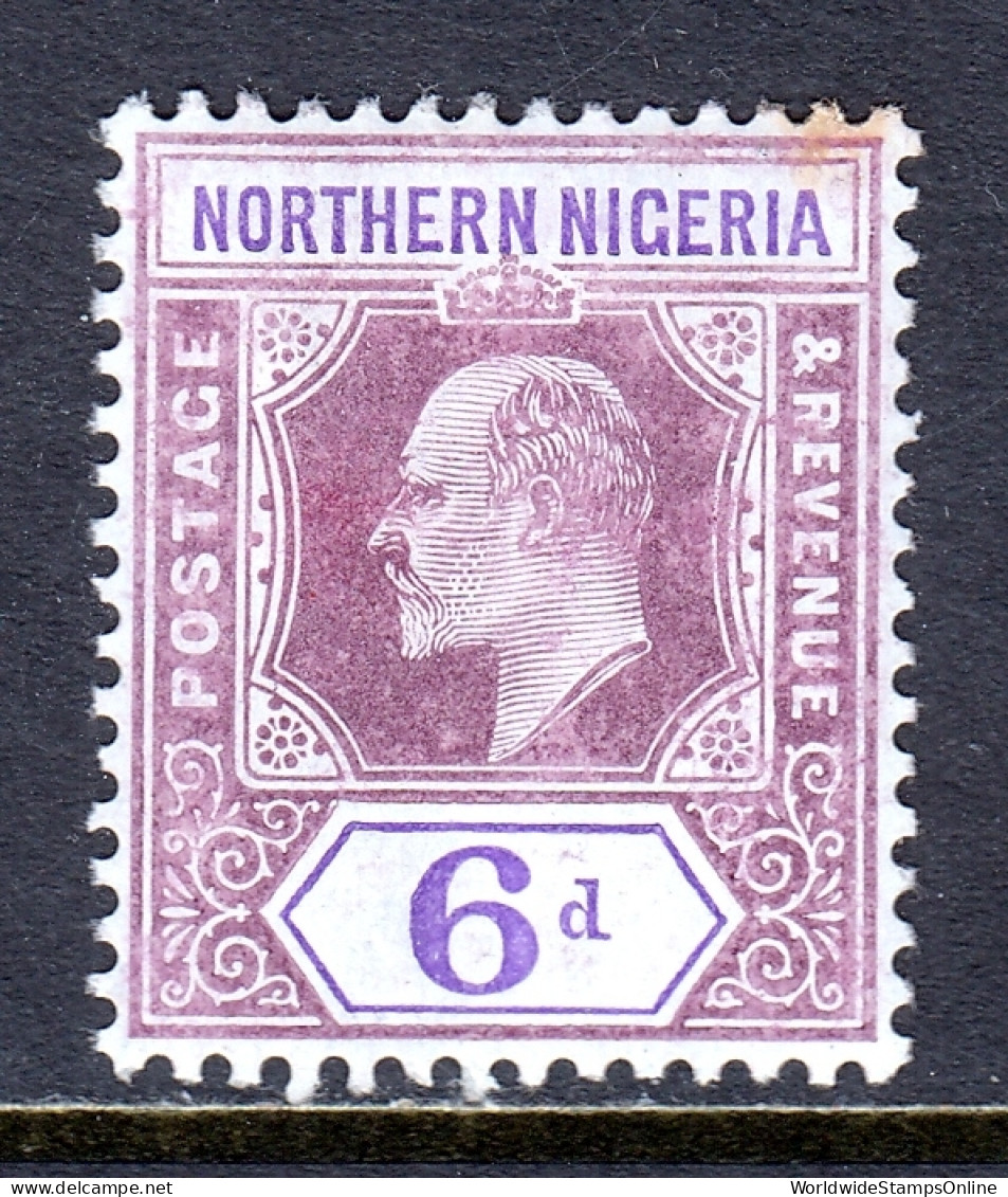 Northern Nigeria - Scott #24a - MH - Chalky Paper - Toning Spot UR - SCV $45 - Nigeria (...-1960)