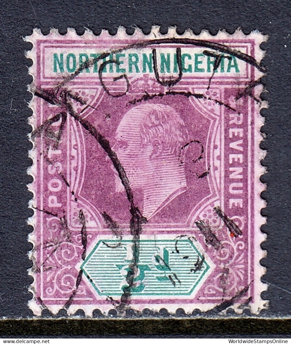 Northern Nigeria - Scott #19a - Used - Color Bleed - SCV $5.50 - Nigeria (...-1960)