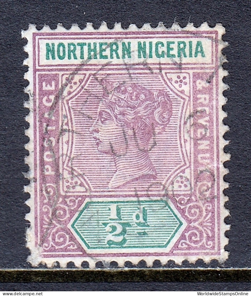 Northern Nigeria - Scott #1 - Used - Perf Crease LR Corner - SCV $22 - Nigeria (...-1960)