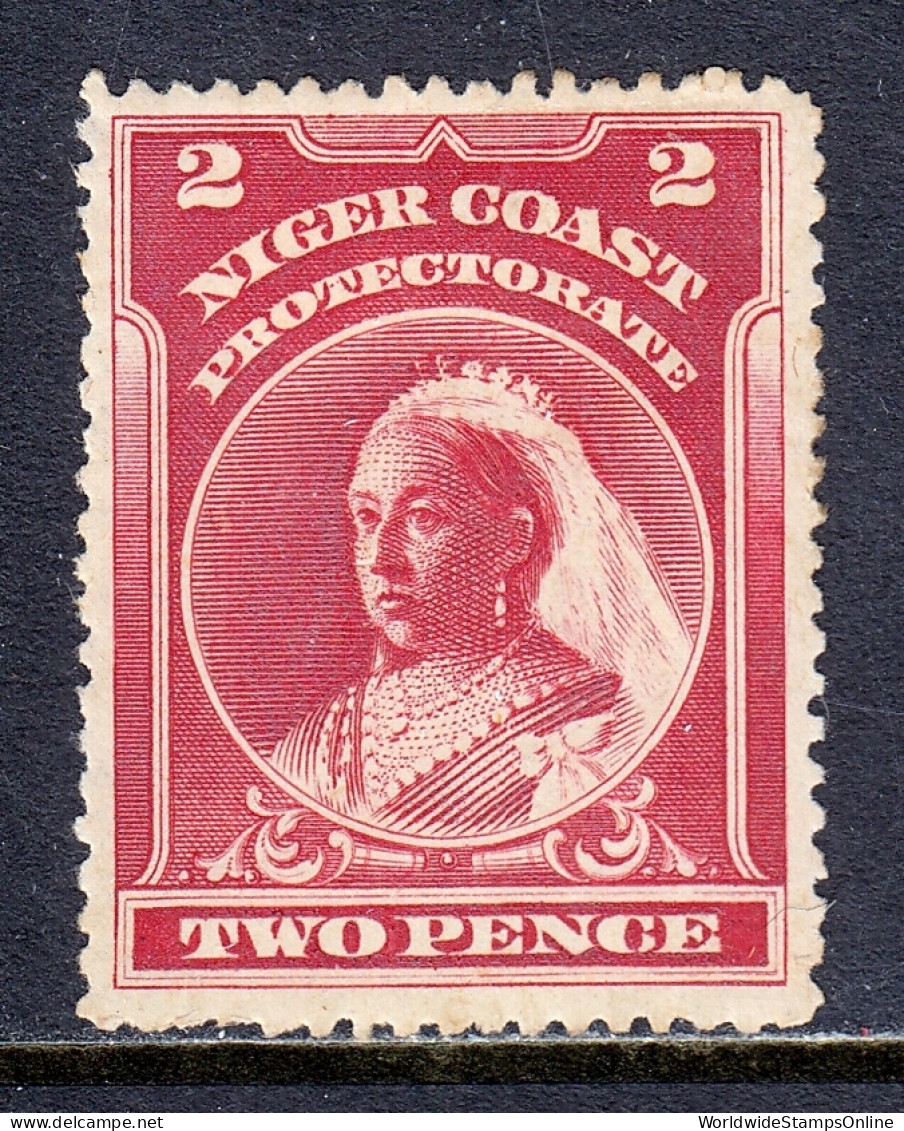 Niger Coast - Scott #45 - MH - Short Perfs LL, A Bit Of DG - SCV $35 - Nigeria (...-1960)