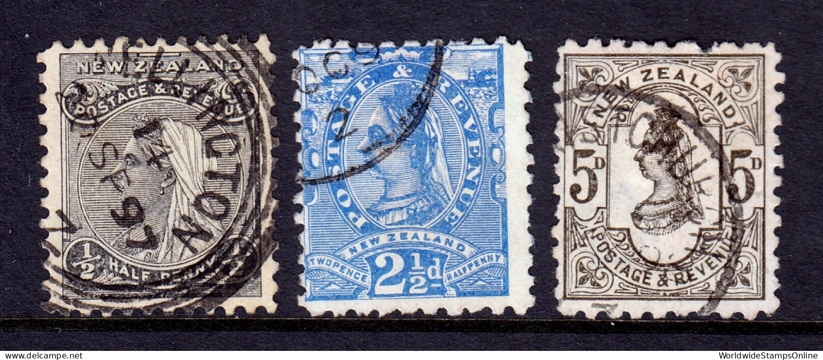 New Zealand - Scott #67A-69 - Used - SCV $30 - Usati