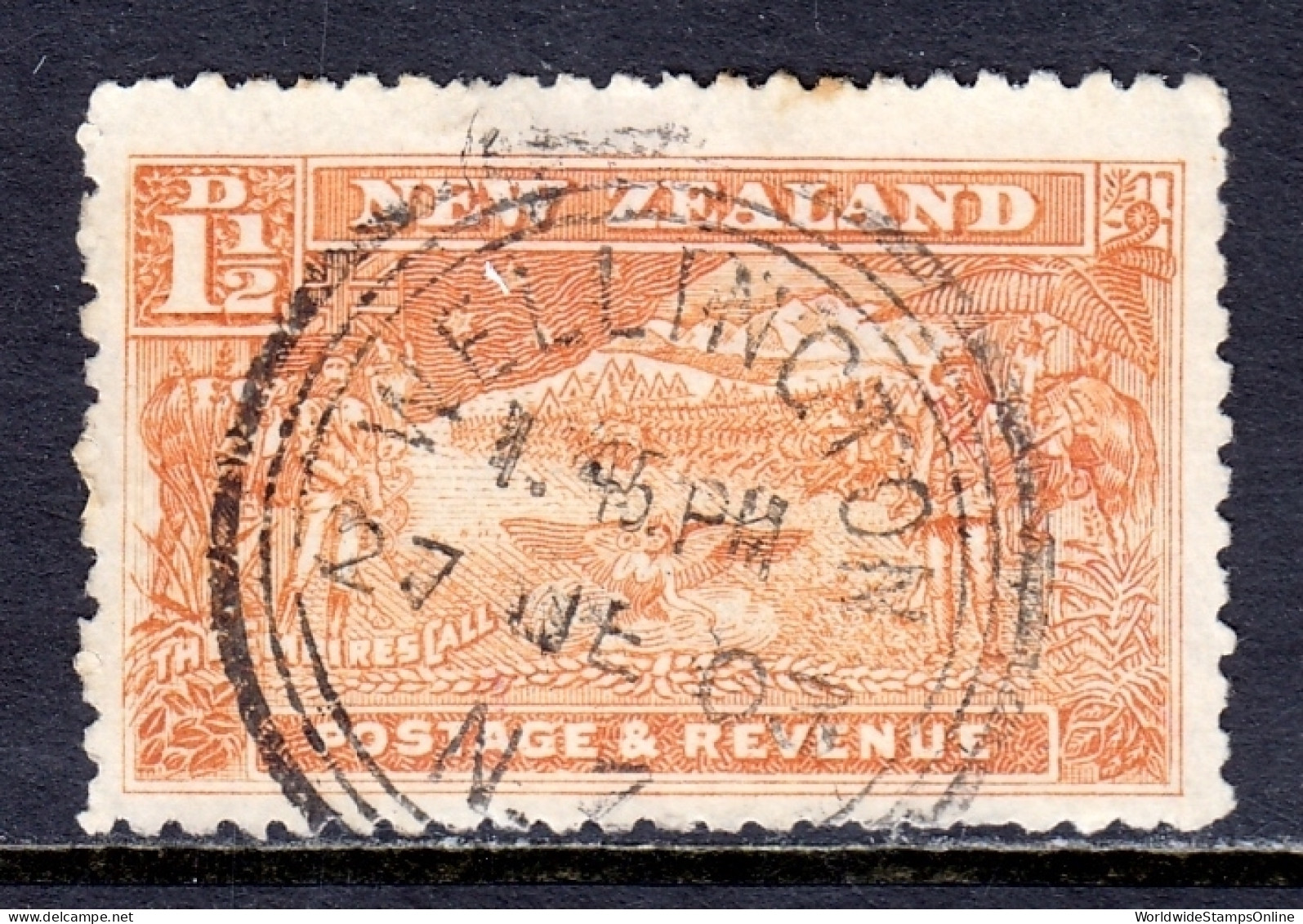 New Zealand - Scott #101 - Used - Toned Perf At Top - SCV $20 - Oblitérés
