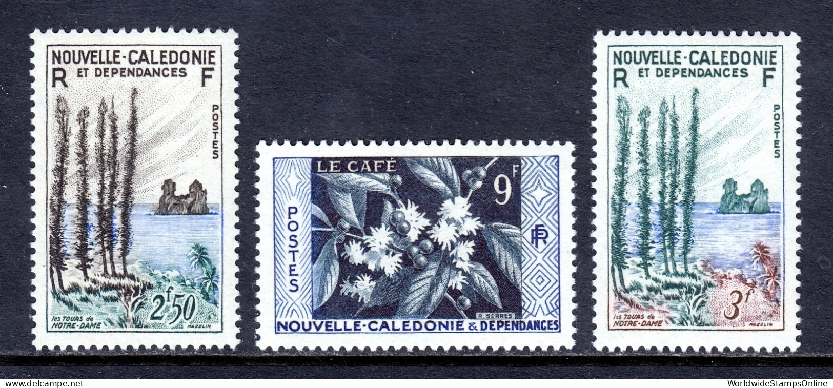 New Caledonia - Scott #300-302 - MH - SCV $13 - Ongebruikt