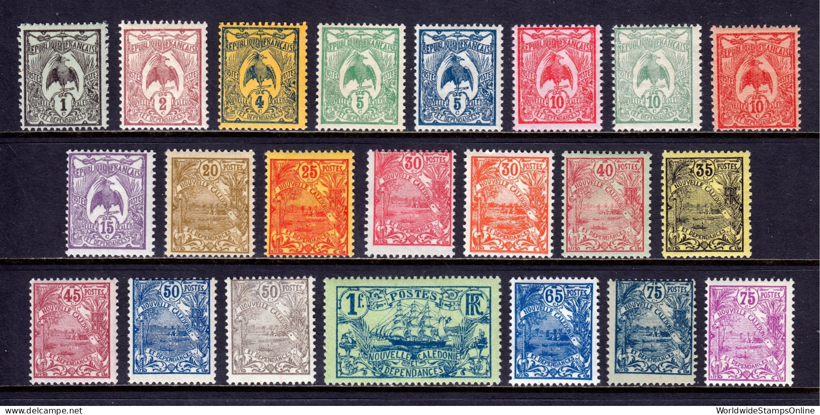 New Caledonia - Scott #88//113 - MH - A Few Thins - SCV $20 - Unused Stamps