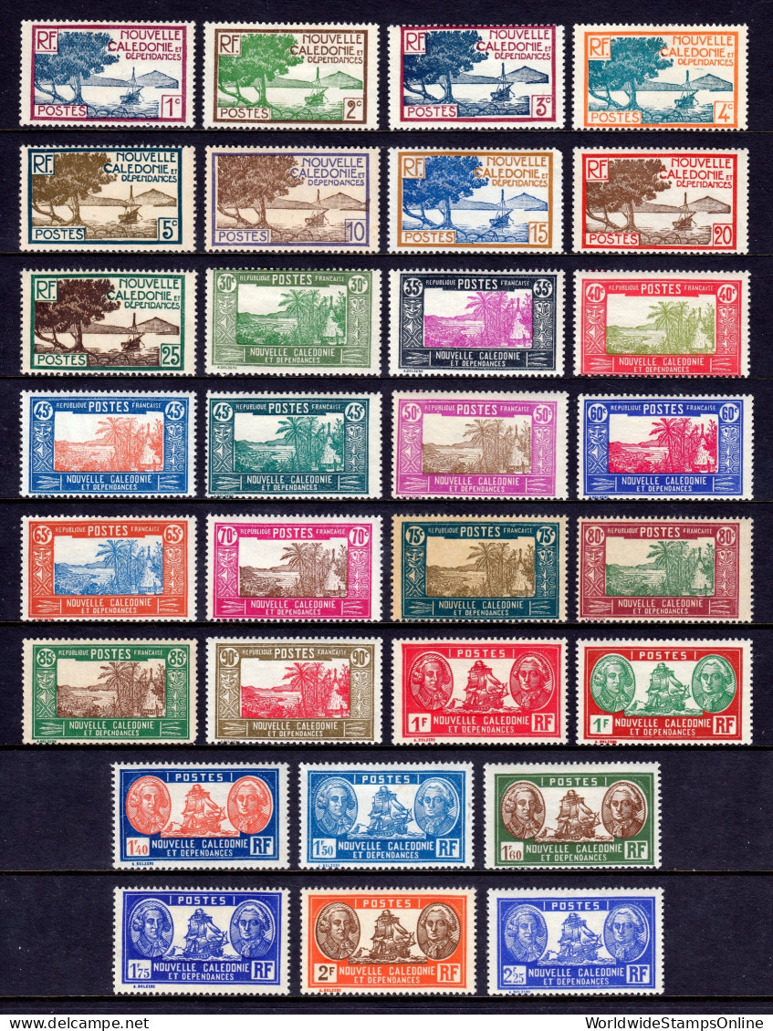 New Caledonia - Scott #136//170 - MNG/MH - See Description - SCV $27 - Nuevos