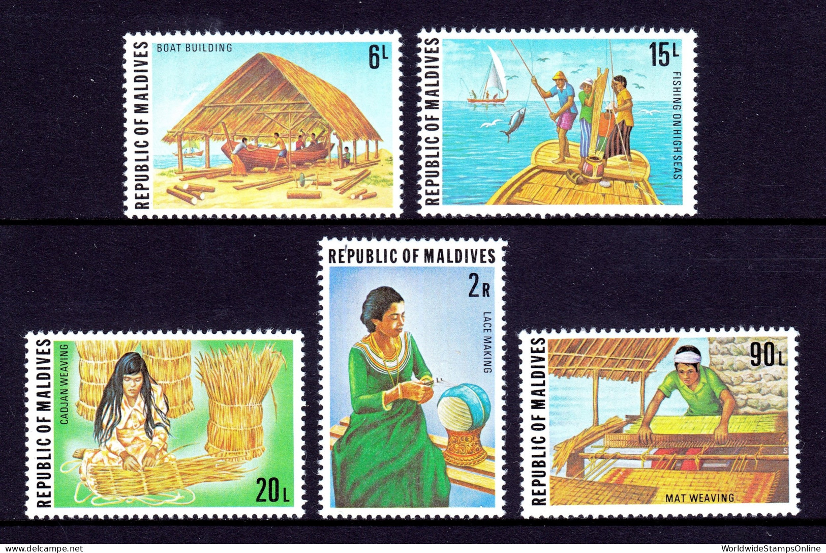 Maldives - Scott #710-714 - MNH - SCV $14 - Malediven (1965-...)